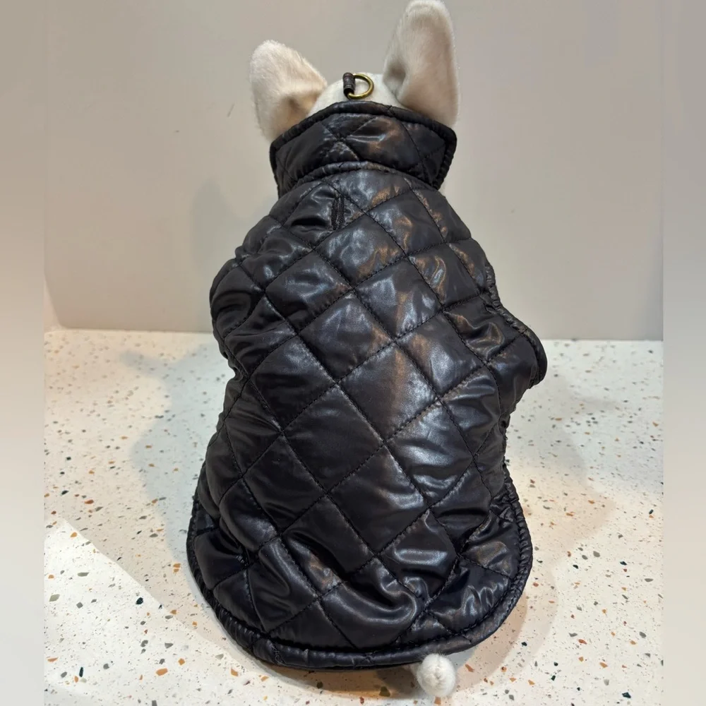 Quilted Black Dog Jacket Size Small‎